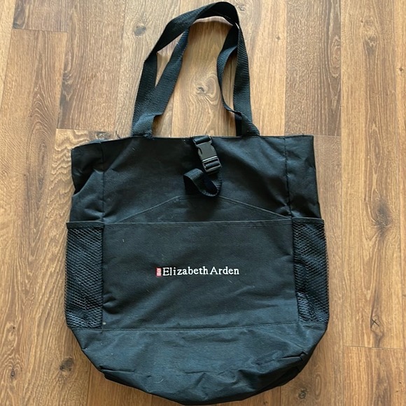 Elizabeth Arden black canvas tote bag SHIPS SAME DAY📦‼️ 🆓🎁FREE GIFT INCLUDED - Picture 1 of 3